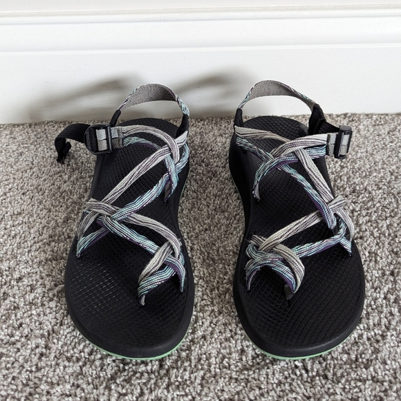 Chaco ZX/2 Classic Sandals Purple, Teal, Grey sz 8 - Picture 2 of 6